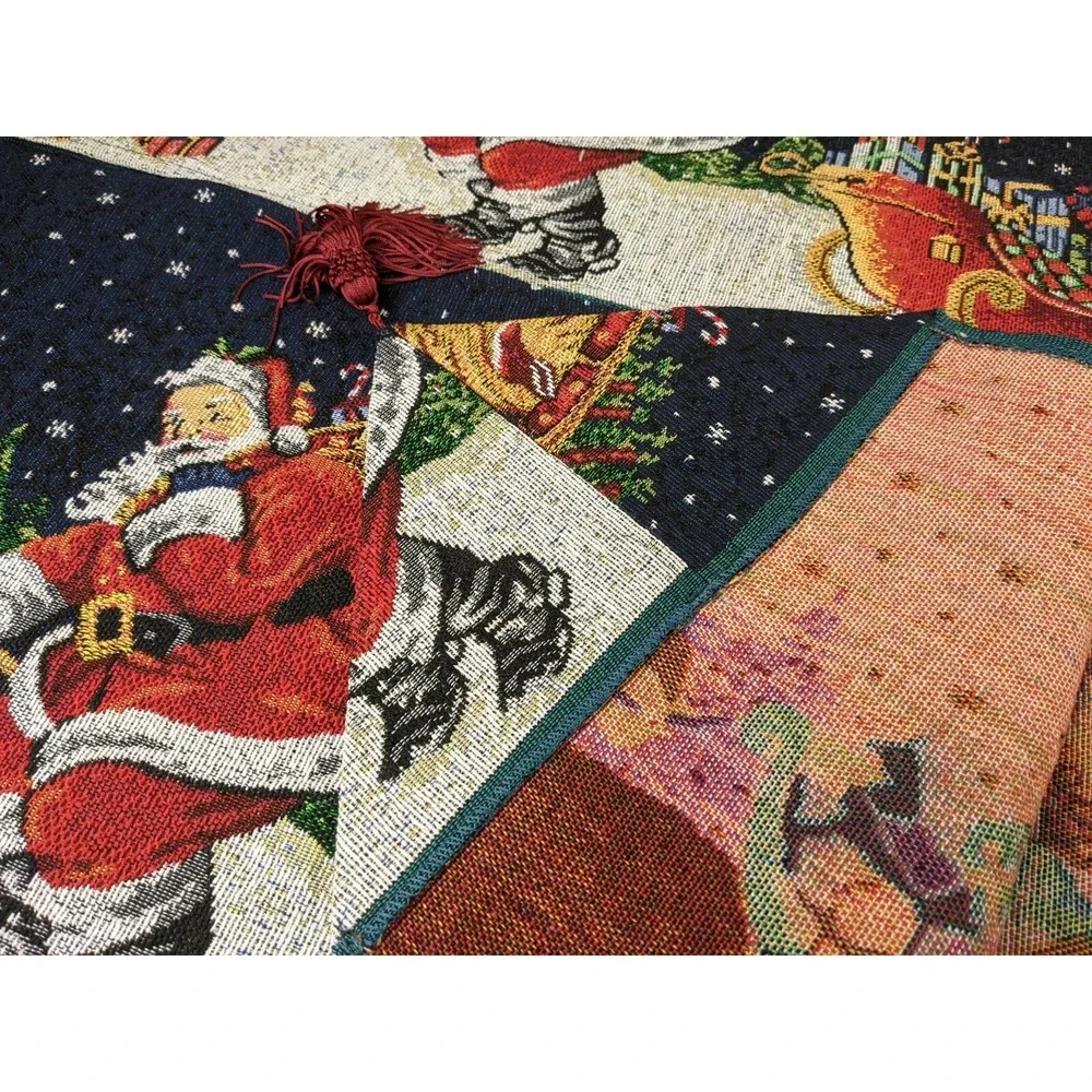 Christmas Santa Claus Sleigh Tapestry Table Runner 72 Inch Lot‎ of 2 Kmart